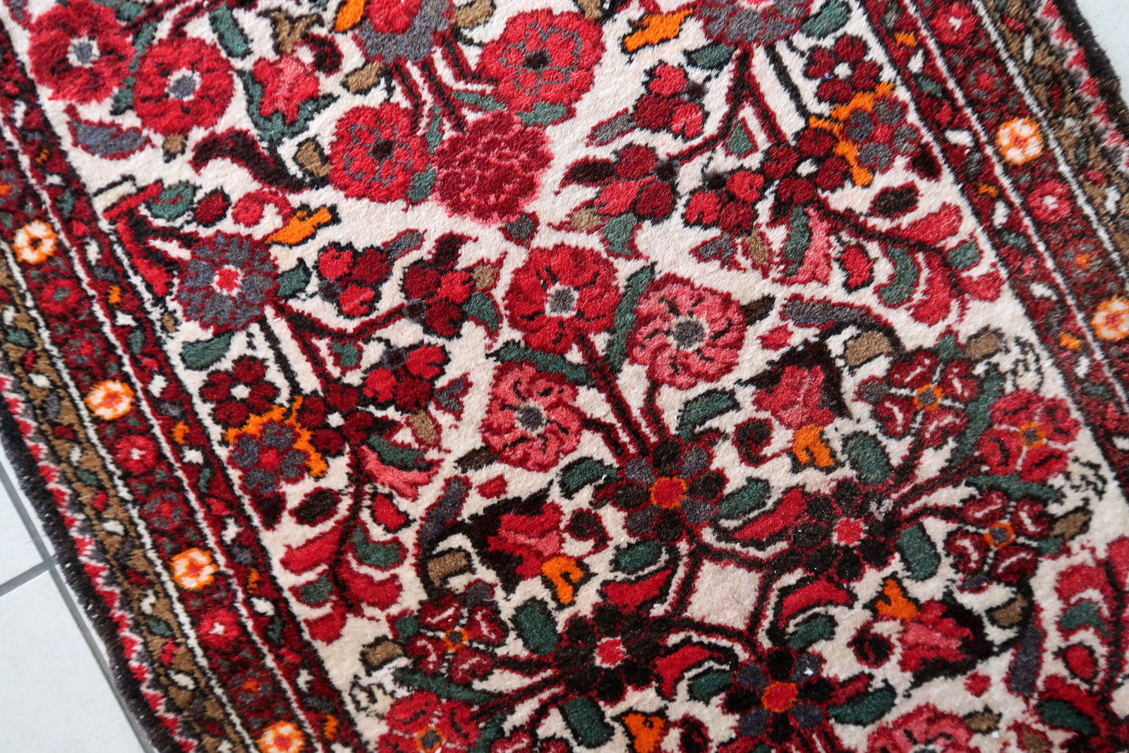 Handmade antique Persian Malayer runner 1930s