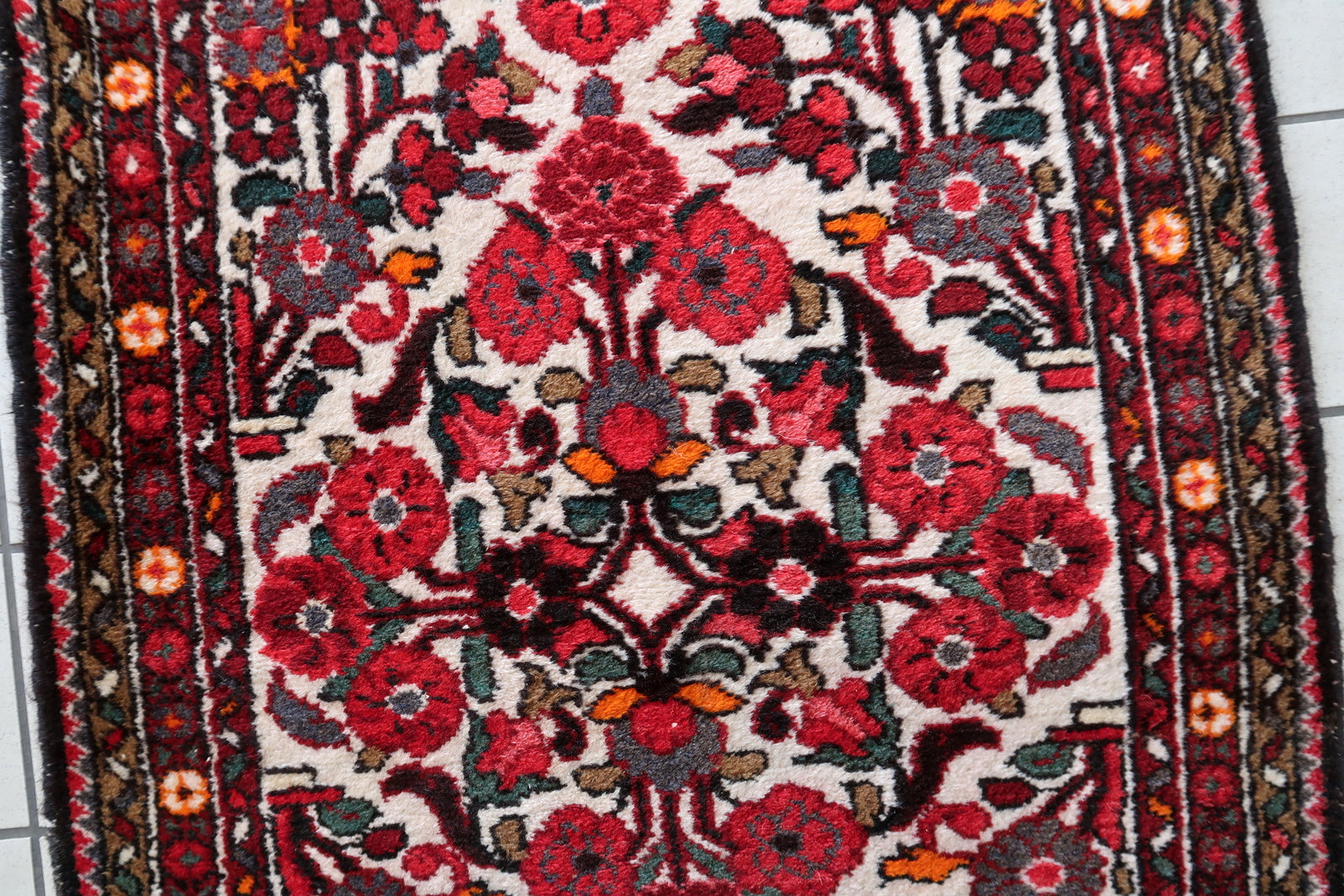 Handmade antique Persian Malayer runner 1930s