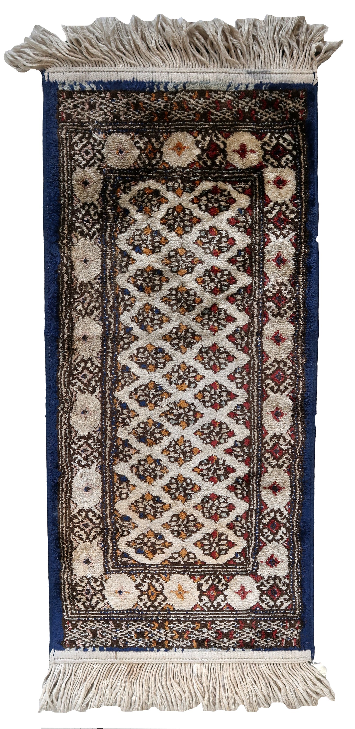 Vintage Turkish Sivas silk mat 1950s