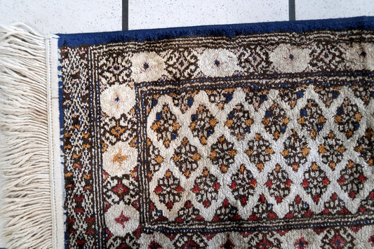 Vintage Turkish Sivas silk mat 1950s