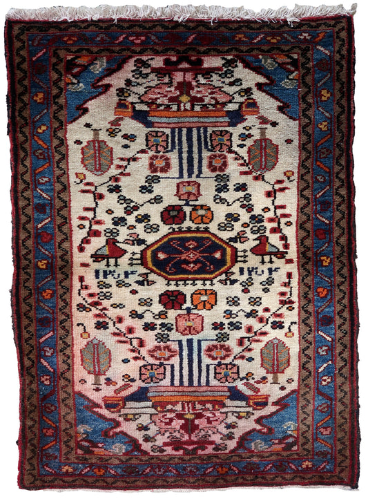 Handmade vintage Persian Mahal rug 1970s