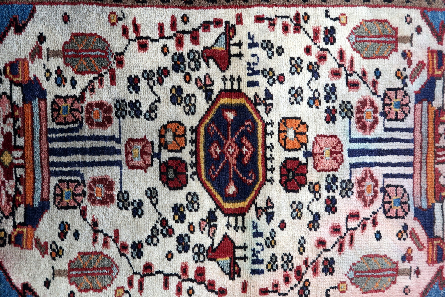Handmade vintage Persian Mahal rug 1970s