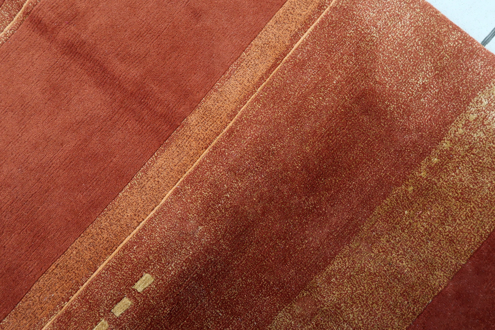 Handmade vintage Tibetan Khaden rug 1970s