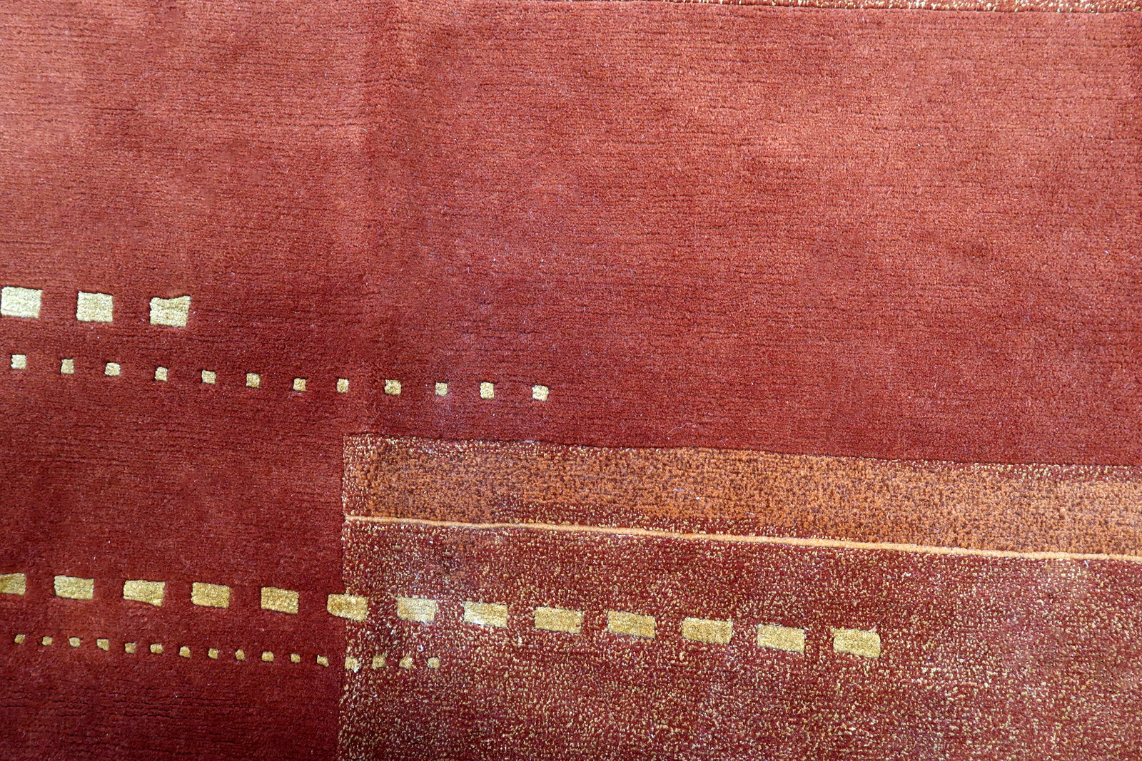 Handmade vintage Tibetan Khaden rug 1970s