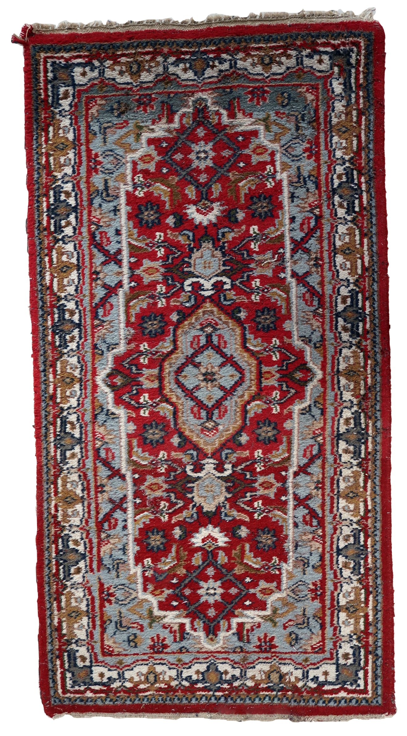 Handmade vintage Persian Hamadan rug 1970s