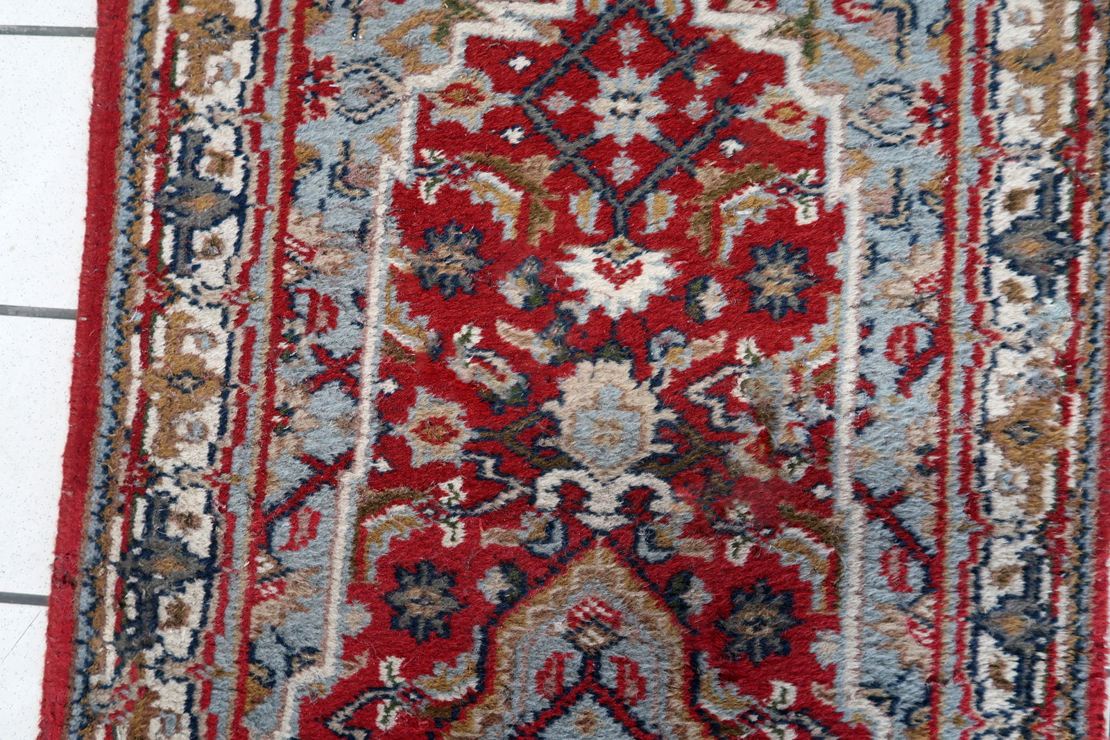 Handmade vintage Persian Hamadan rug 1970s