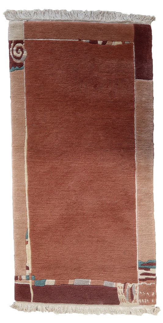 Handmade vintage Tibetan Khaden rug 1970s