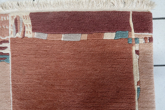 Handmade vintage Tibetan Khaden rug 1970s