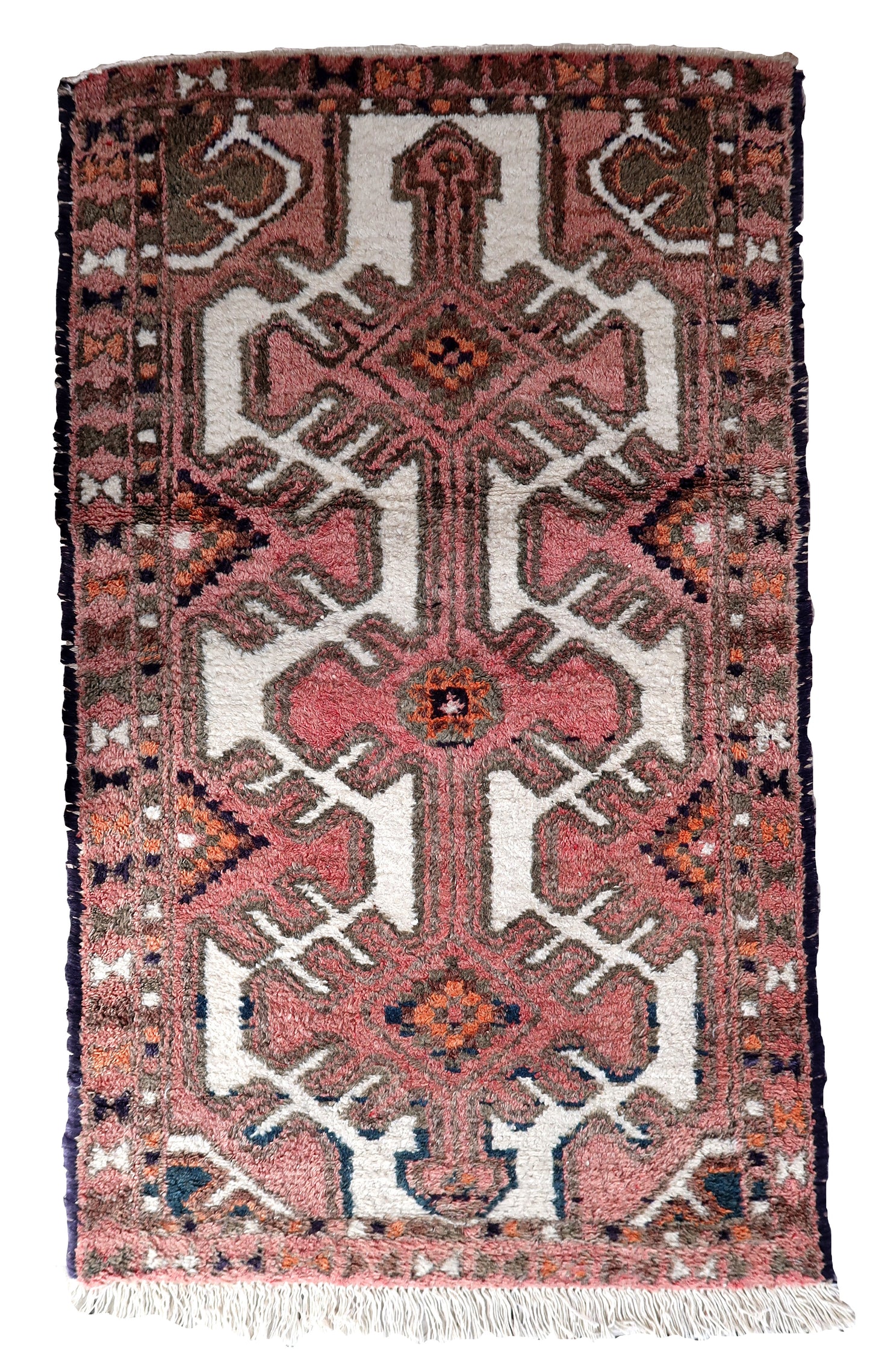 Handmade vintage Persian Hamadan rug 1970s