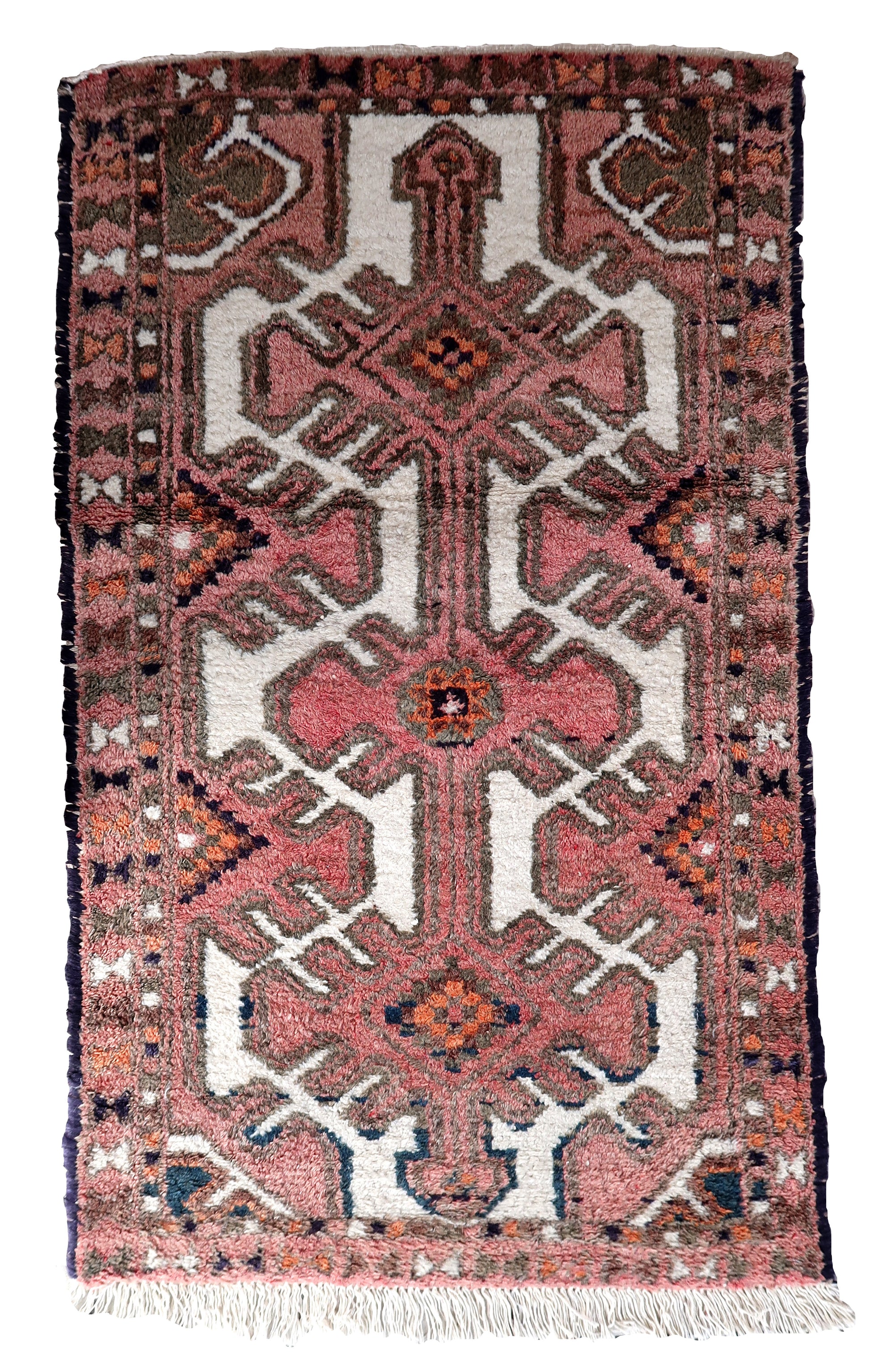 Handmade vintage Persian Hamadan rug 1970s