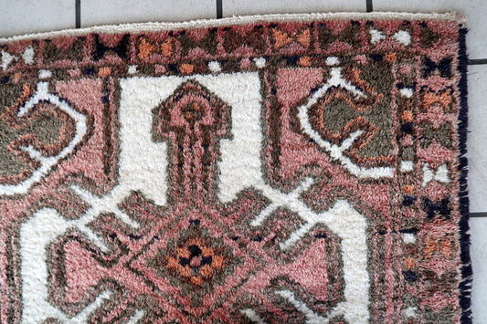 Handmade vintage Persian Hamadan rug 1970s