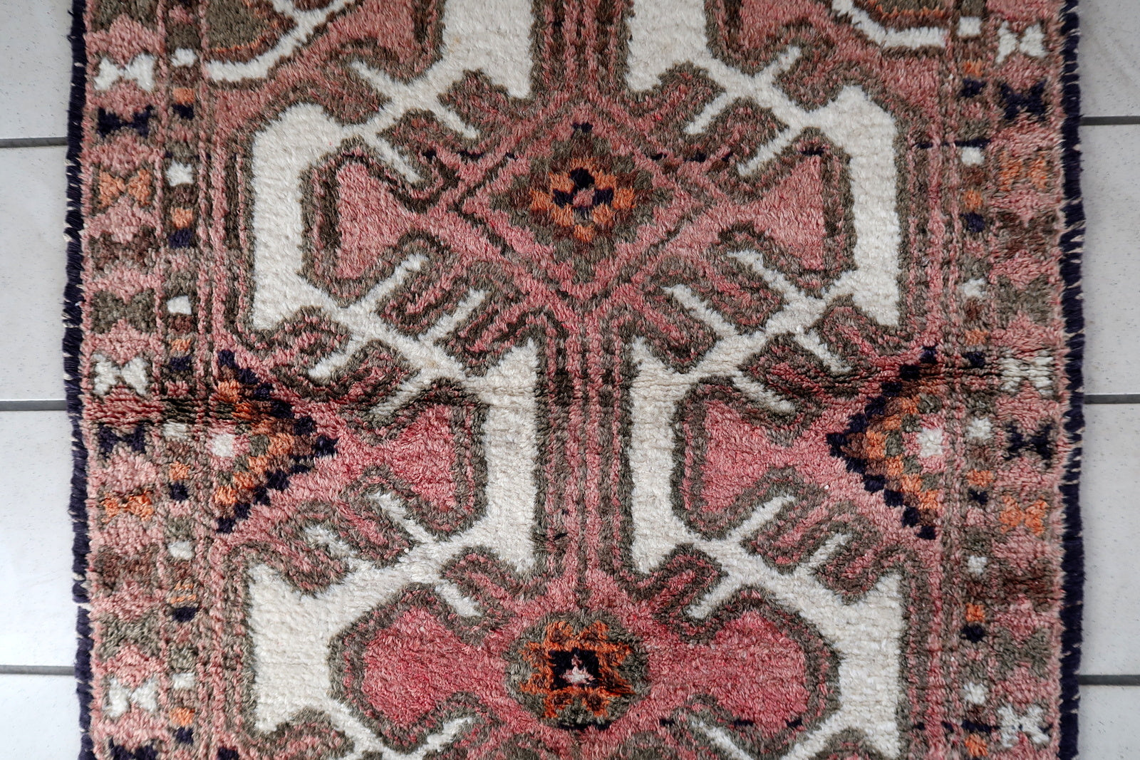 Handmade vintage Persian Hamadan rug 1970s