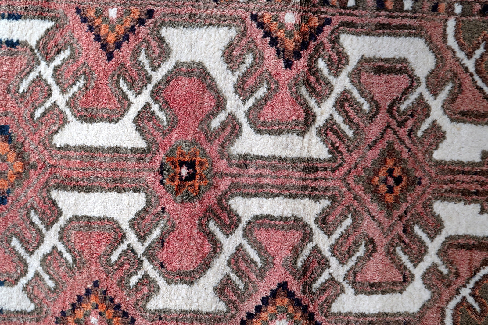Handmade vintage Persian Hamadan rug 1970s