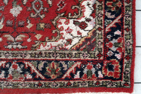 Handmade vintage Persian Hamadan rug 1970s