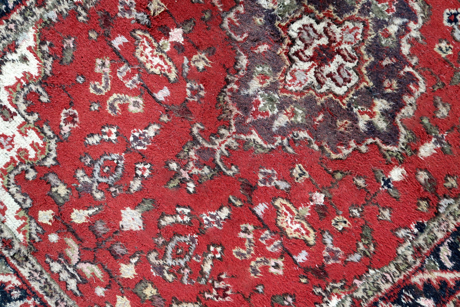 Handmade vintage Persian Hamadan rug 1970s