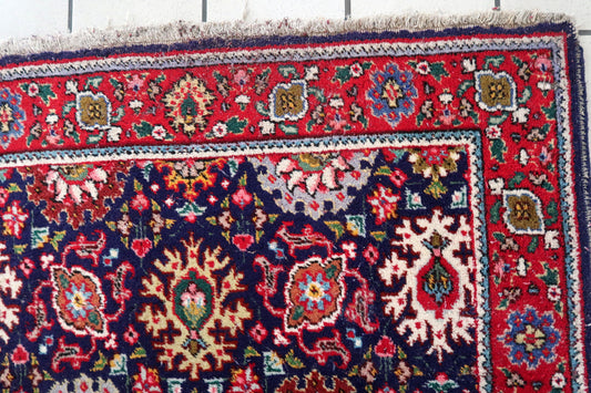 Handmade vintage Persian Tabriz rug 1950s