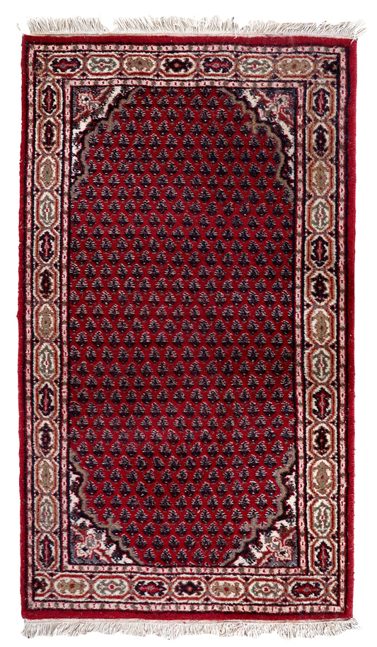 Handmade vintage Indian Seraband rug 1970s