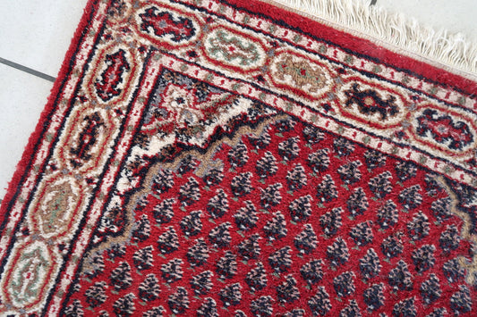 Handmade vintage Indian Seraband rug 1970s