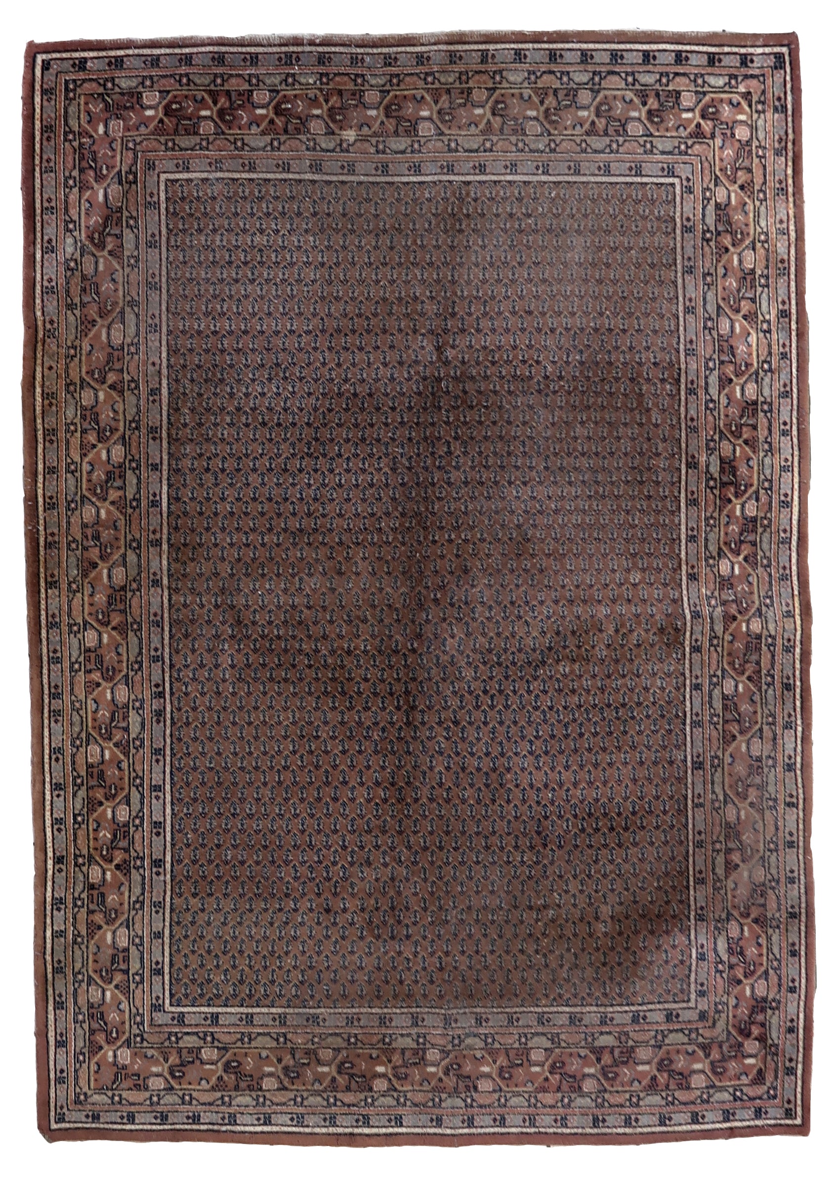 Handmade vintage Indian Seraband rug 1970s