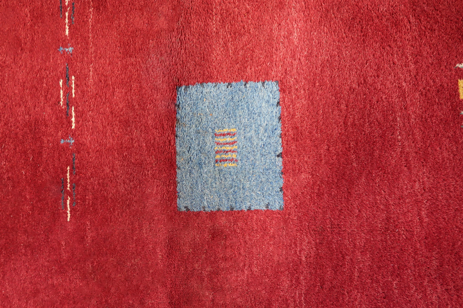 Handmade vintage Persian Gabbeh rug 1970s