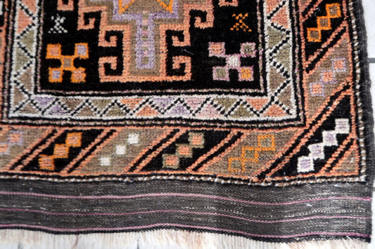 Handmade antique collectible Afghan Baluch prayer rug 1900s