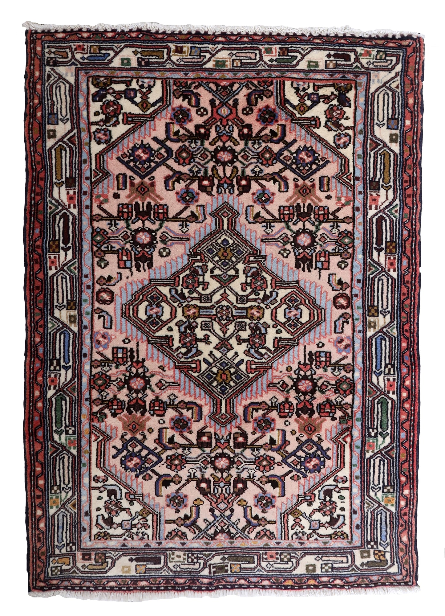 Handmade vintage Persian Malayer rug 1940s