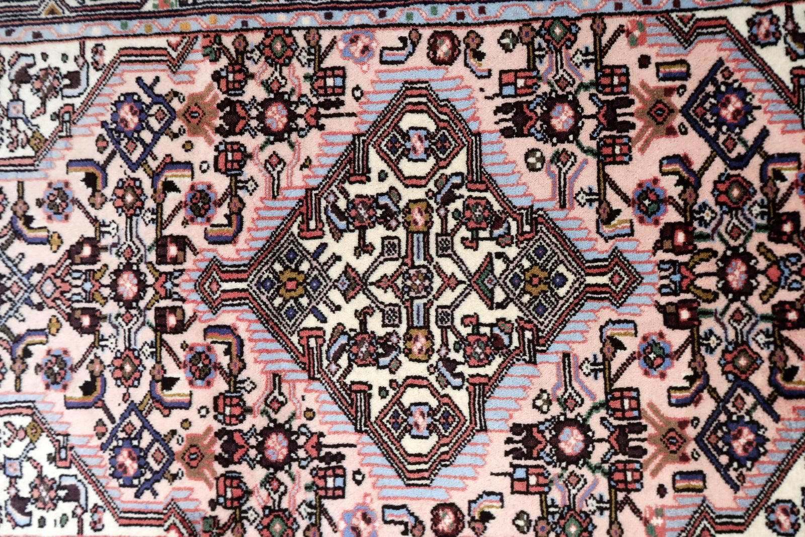 Handmade vintage Persian Malayer rug 1940s
