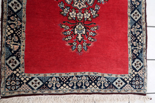 Handmade vintage Persian Tabriz rug 1950s