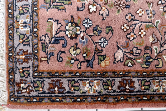 Handmade vintage Indian Seraband rug 1970s