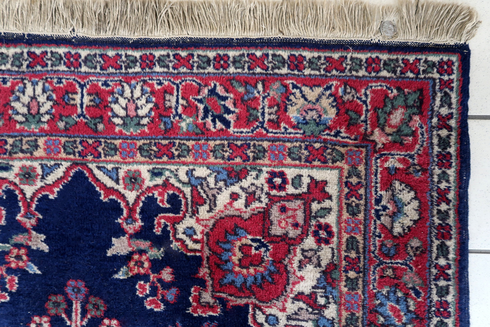 Handmade antique Persian Kerman rug 1930s