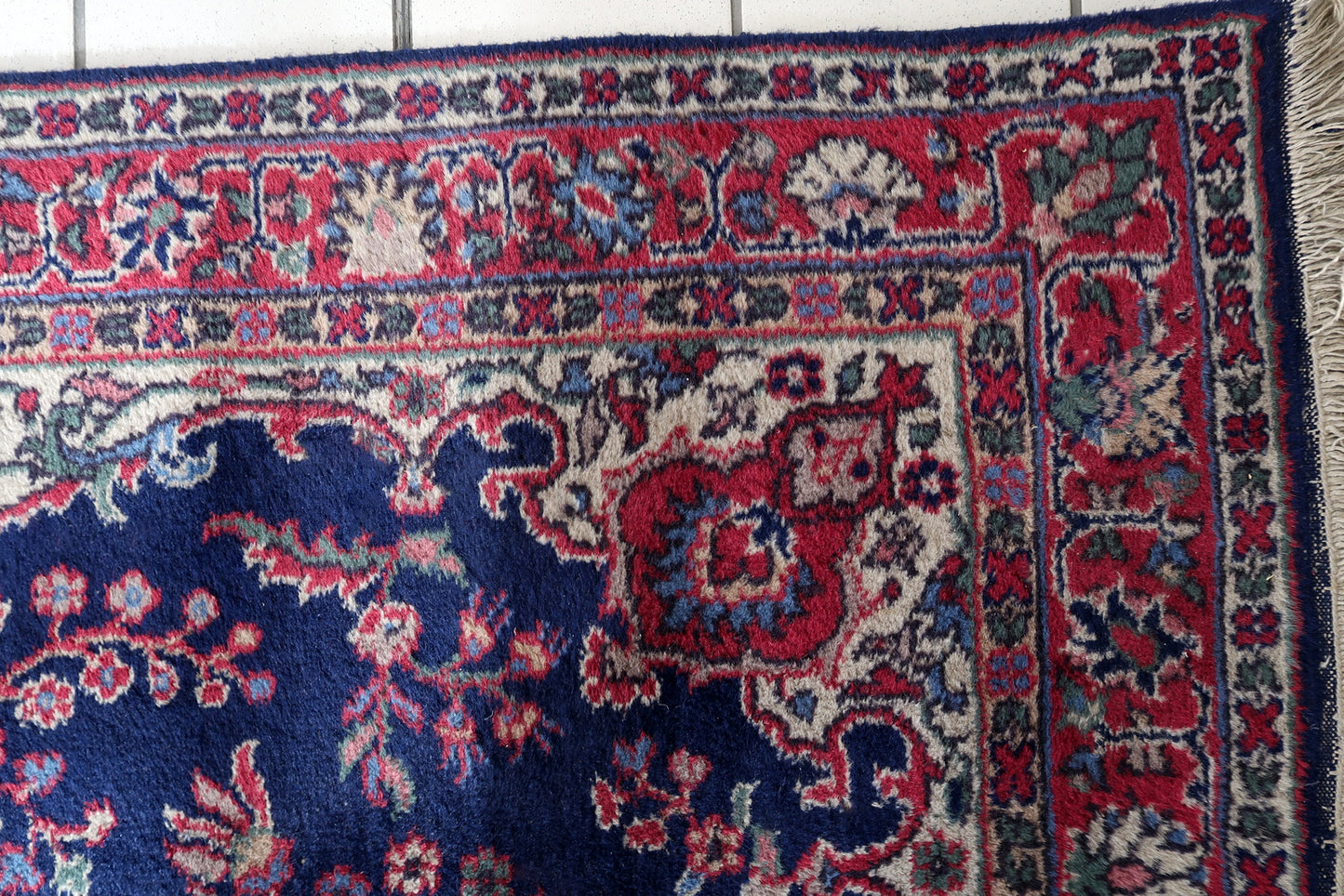 Handmade antique Persian Kerman rug 1930s