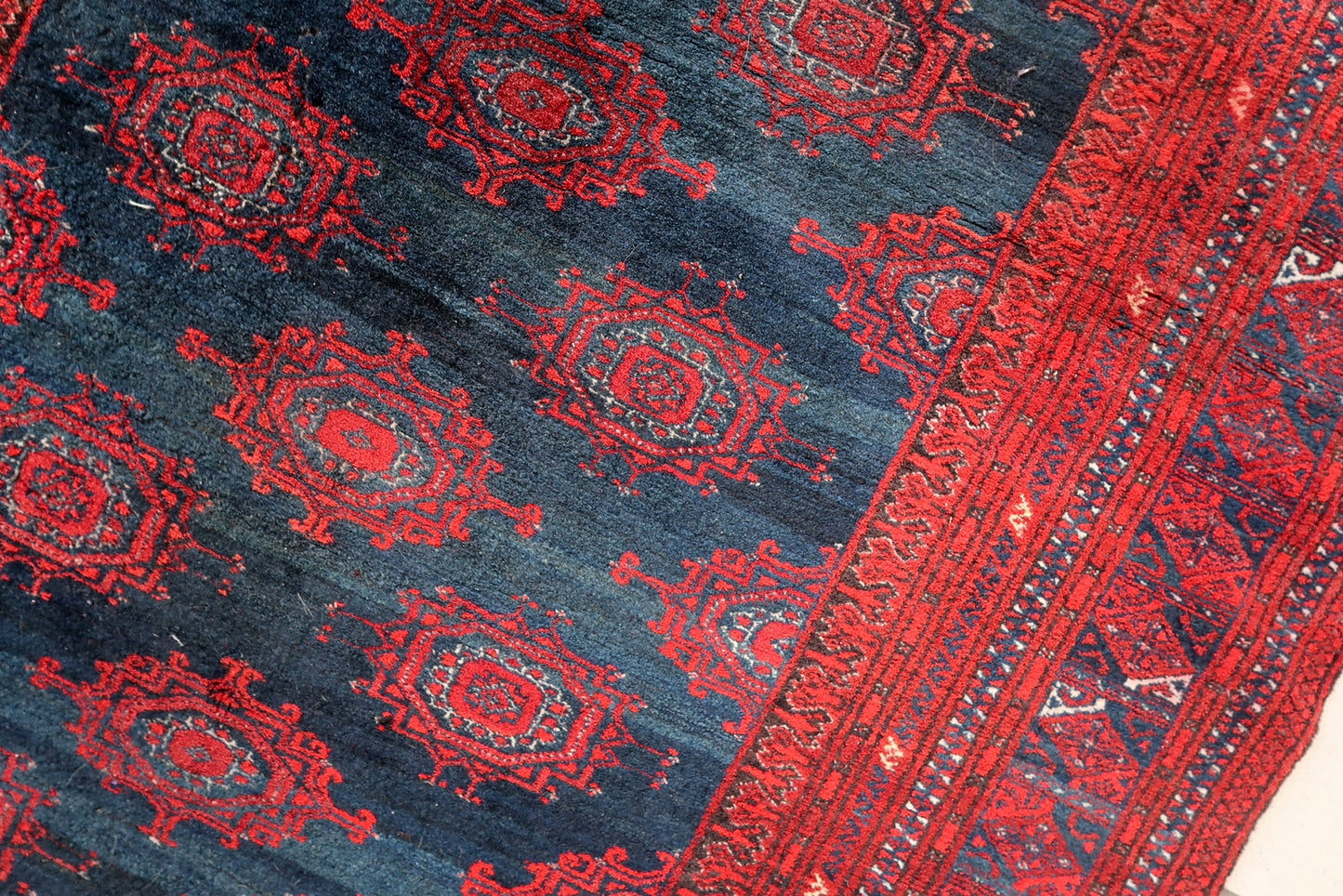 Handmade vintage Afghan Baluch rug 1950s