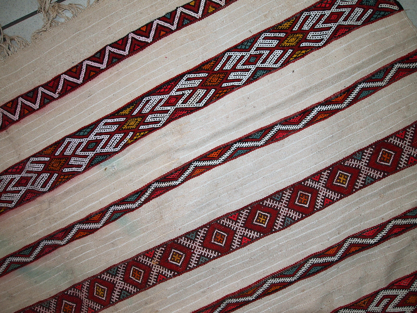 Handmade vintage Moroccan kilim 5.2' x 8.5' (159cm x 261cm) 1950s - 1C214