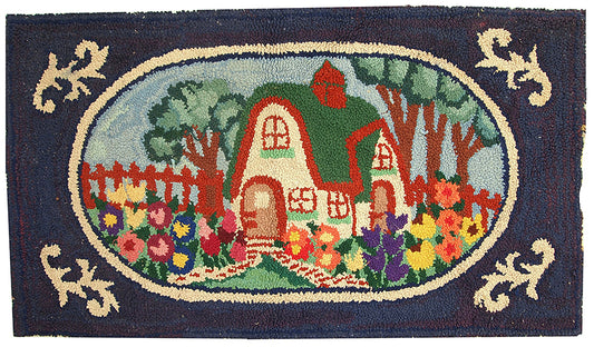 Main image of a Handmade antique American hooked rug from the 1920s