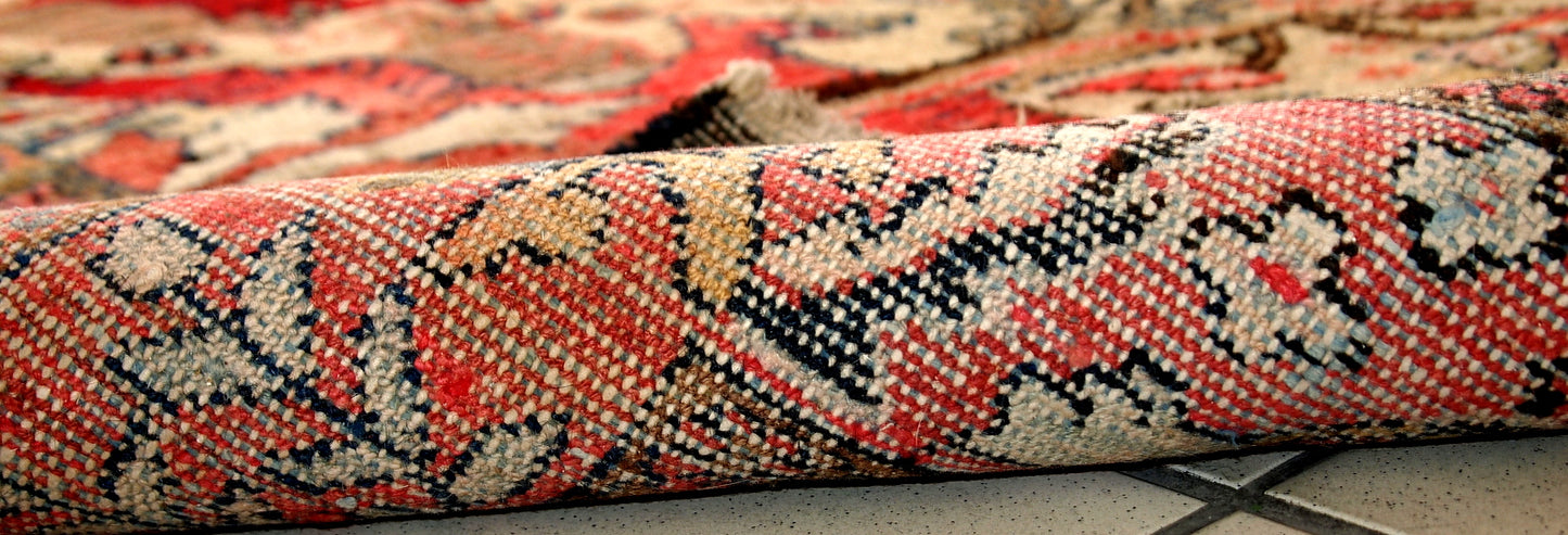 Handmade antique Persian Malayer rug 3.9' x 6' (120cm x 184cm) 1920 - 1C248