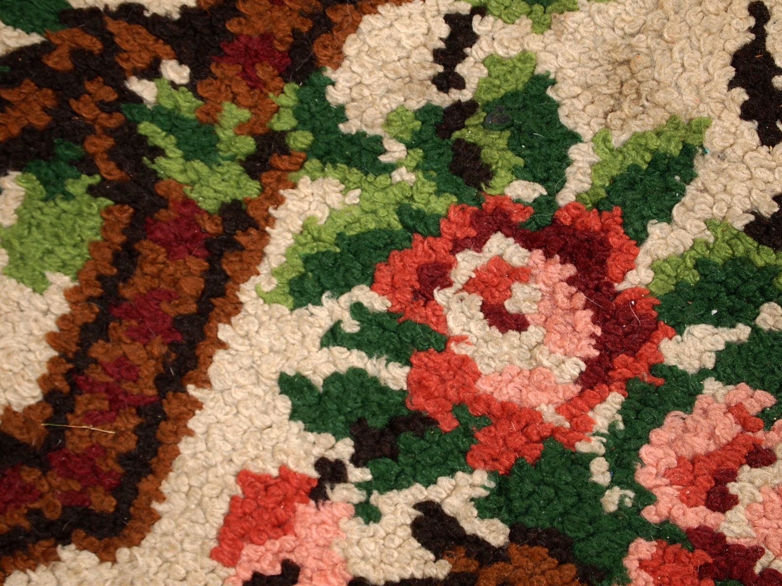 Green and Red Floral Detail