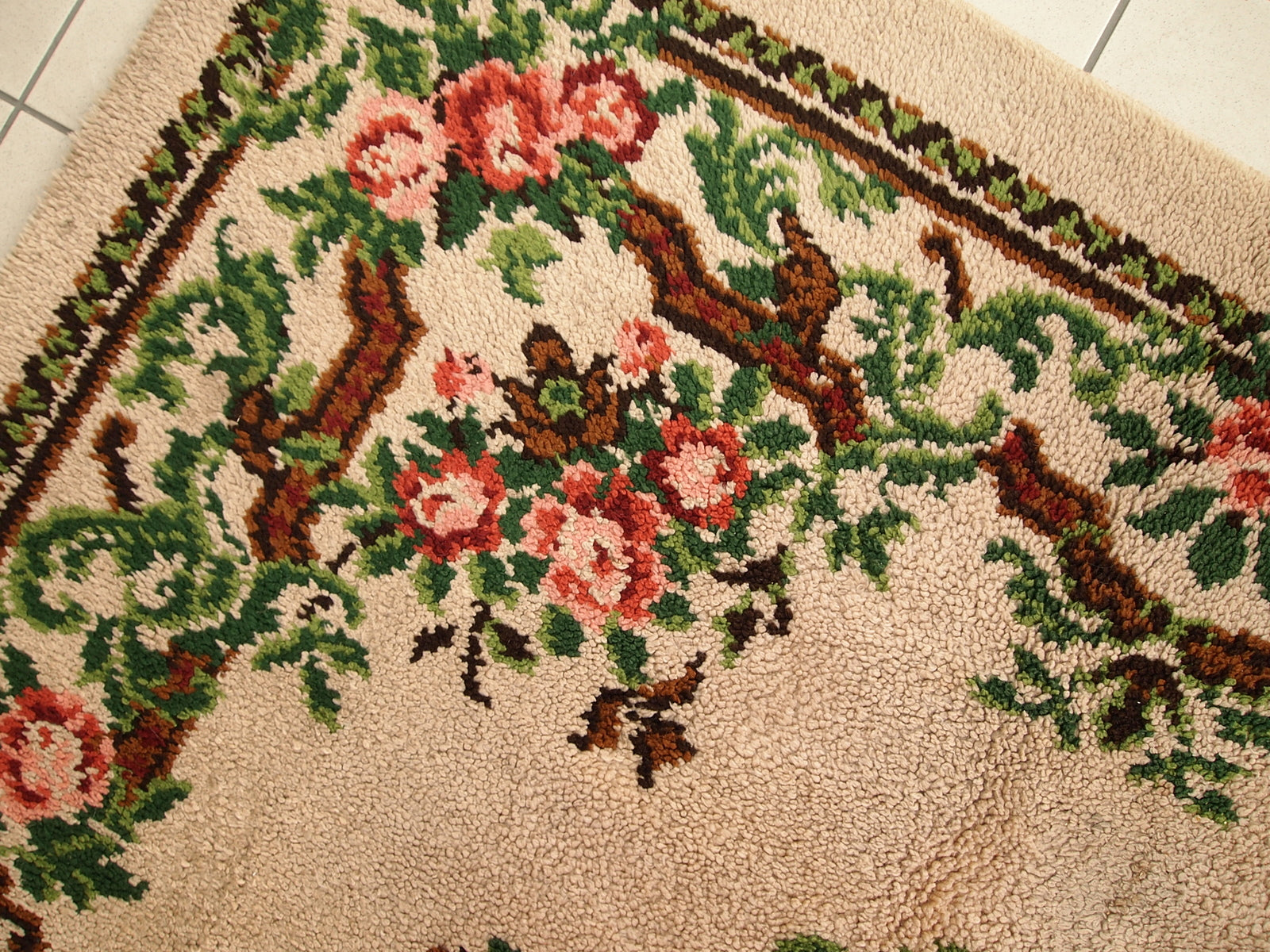 Close-Up of Beige Wool Material