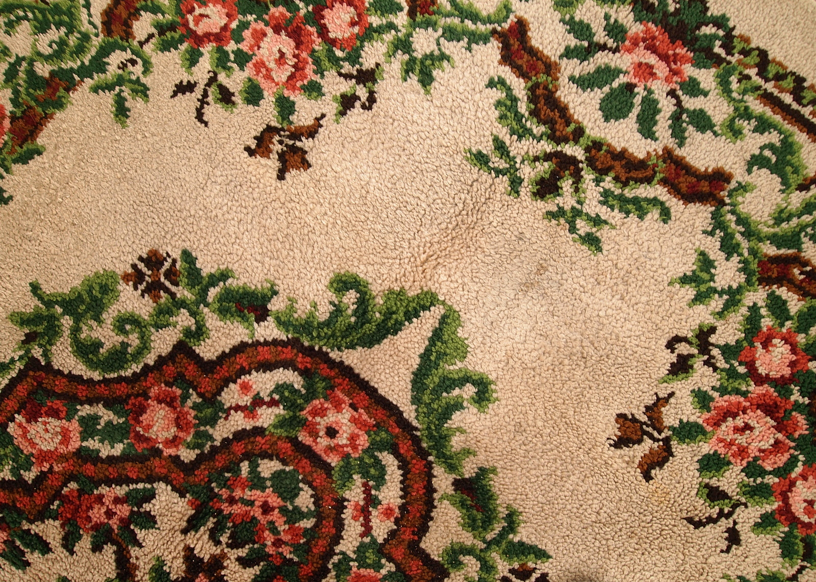 Vintage Wool Rug - Side View