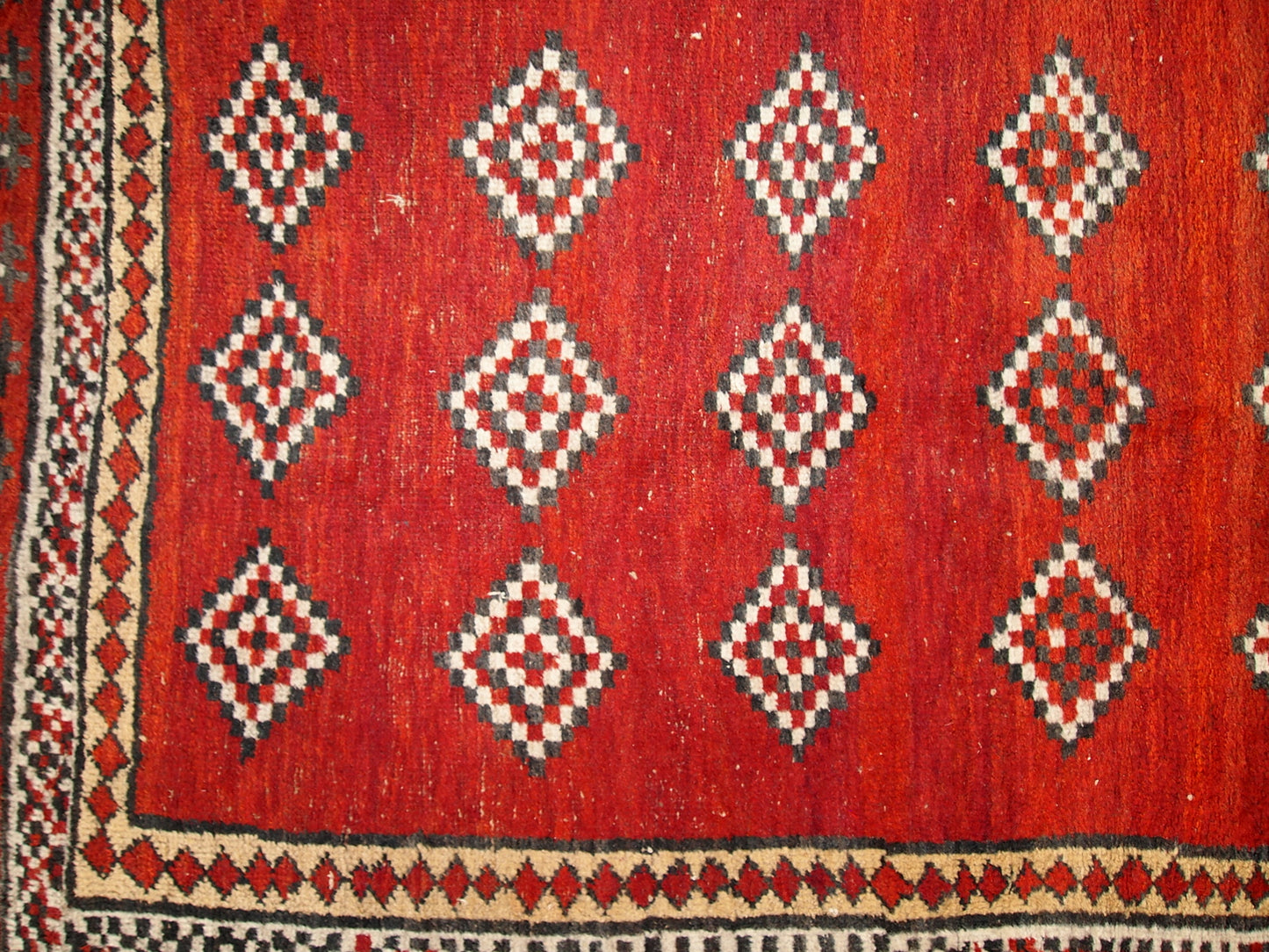 Hand made antique Uzbek Gulyam rug 3.4' x 5.5' (104cm x 170cm) 1920s - 1C278