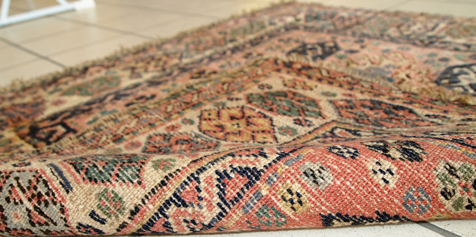 Handmade antique Persian Kurdish bag face 2.6' x 3.1' (79m x 95cm) 1930s - 1C287 - One Royal Art
