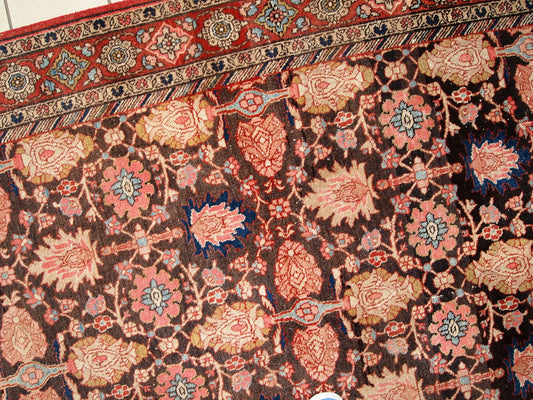 Handmade antique Persian Bidjar rug 4.4' x 6.6' (134cm x 202cm) 1930s - 1C289 - One Royal Art