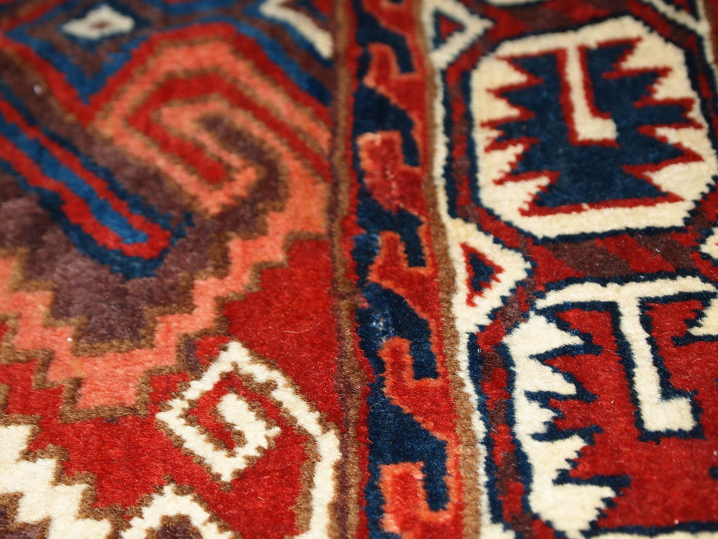 Handmade antique Turkmen Yomud rug 6.4' x 10.9' (195cm x 333cm) 1880s - 1C310