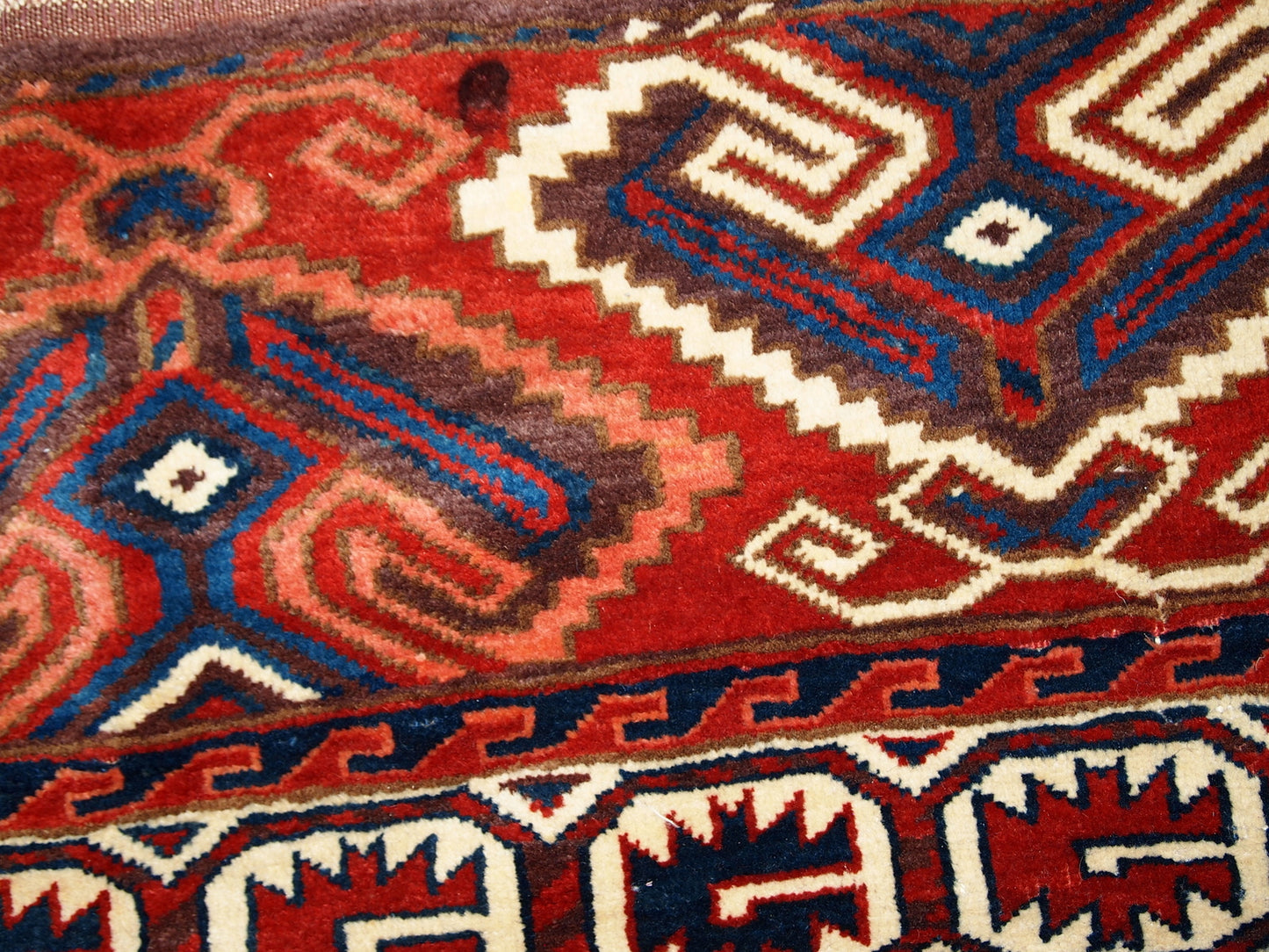 Handmade antique Turkmen Yomud rug 6.4' x 10.9' (195cm x 333cm) 1880s - 1C310
