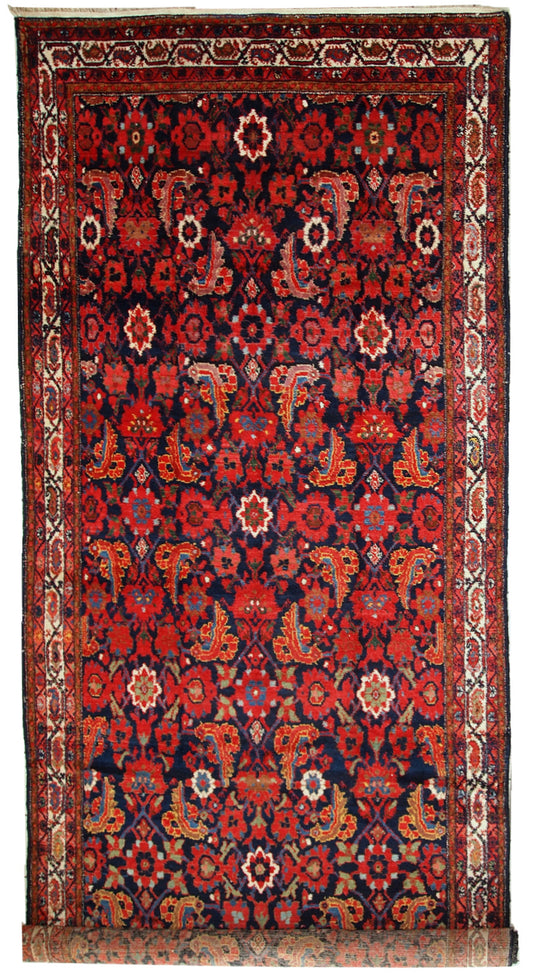 Handmade antique Persian Malayer runner 5.5' x 11.6' (170cm x 356cm) 1920s - 1C323 - One Royal Art