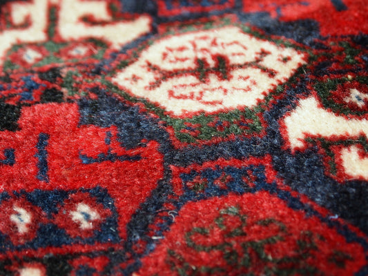 Handmade vintage Persian Afshar salt bag 1,7' x 1,8' (51cm x 57cm) 1980s - 1C336 - One Royal Art