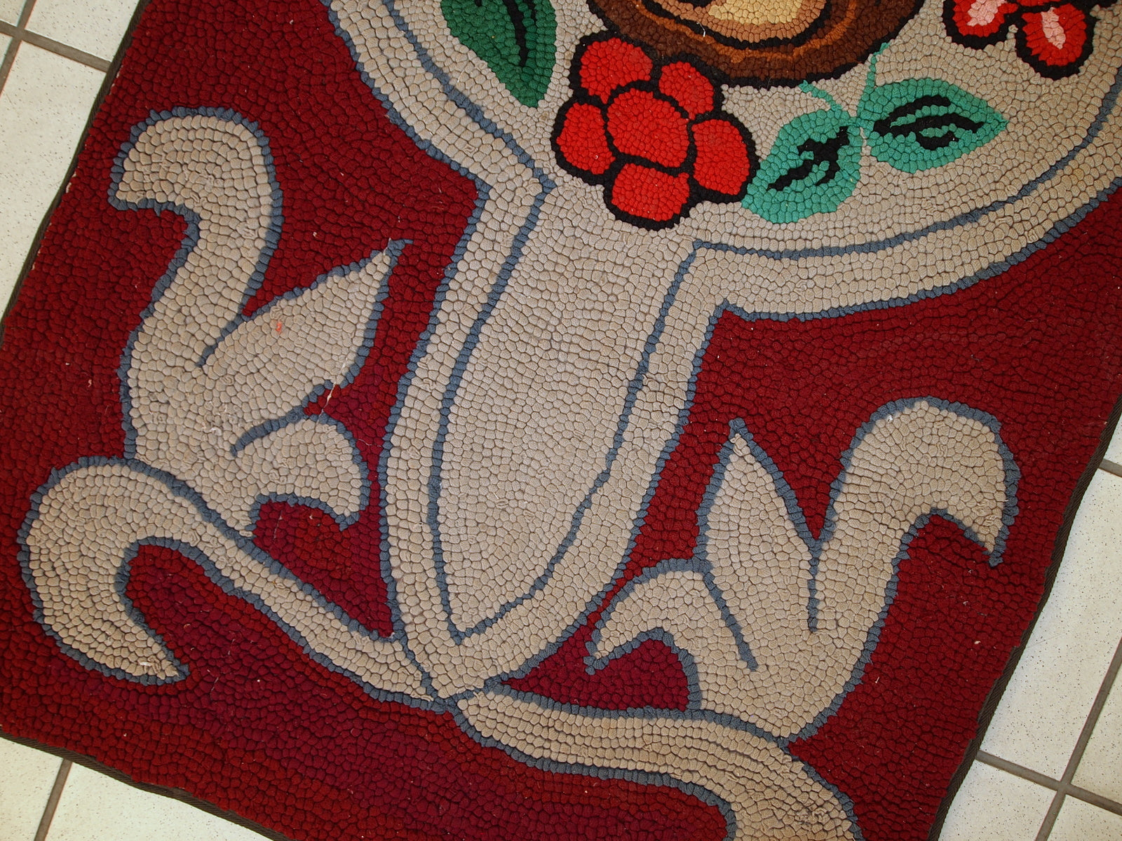 Handmade antique American Hooked rug 2,2' x 4,4' (67cm x 135cm) 1930s - 1C341 - One Royal Art