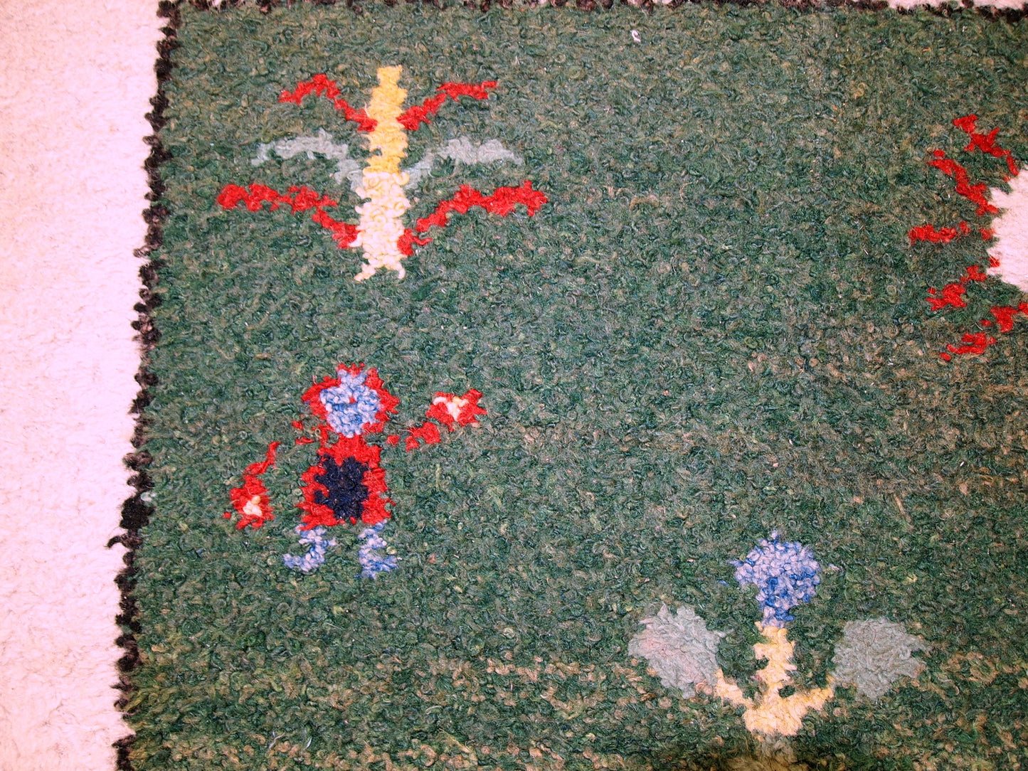 Handmade vintage Persian Gabbeh rug 4.6' x 7' (140cm x 215cm) 1960s - 1C344