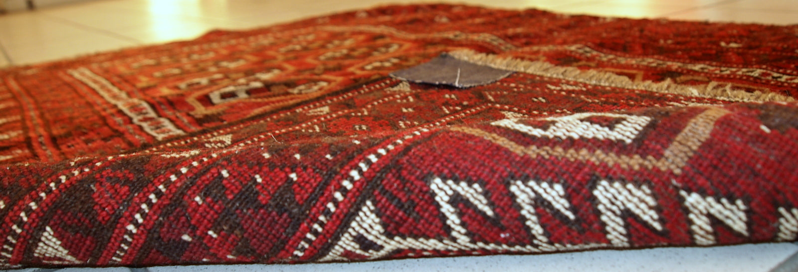 Handmade antique prayer Afghan Adraskand rug 2,7' x 3,7' (82cm x 115cm)1920 - 1C346 - One Royal Art