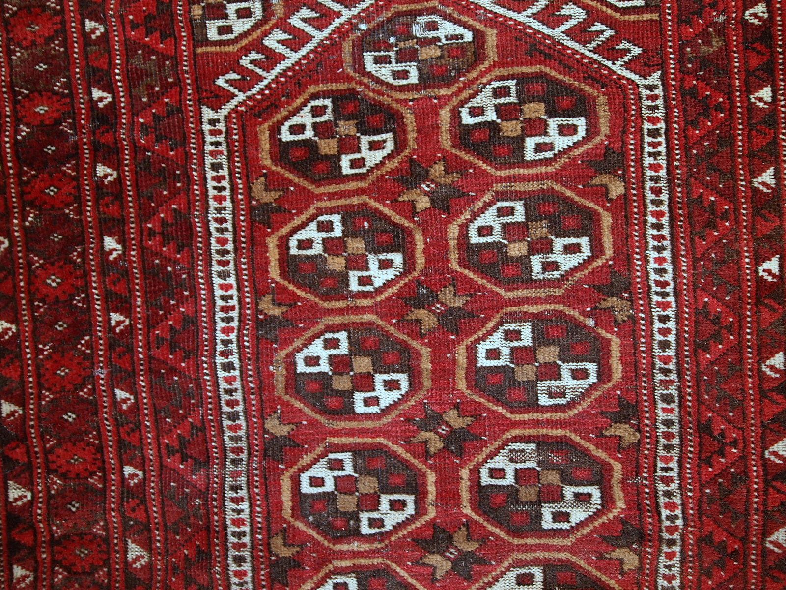 Handmade antique prayer Afghan Adraskand rug 2,7' x 3,7' (82cm x 115cm)1920 - 1C346 - One Royal Art