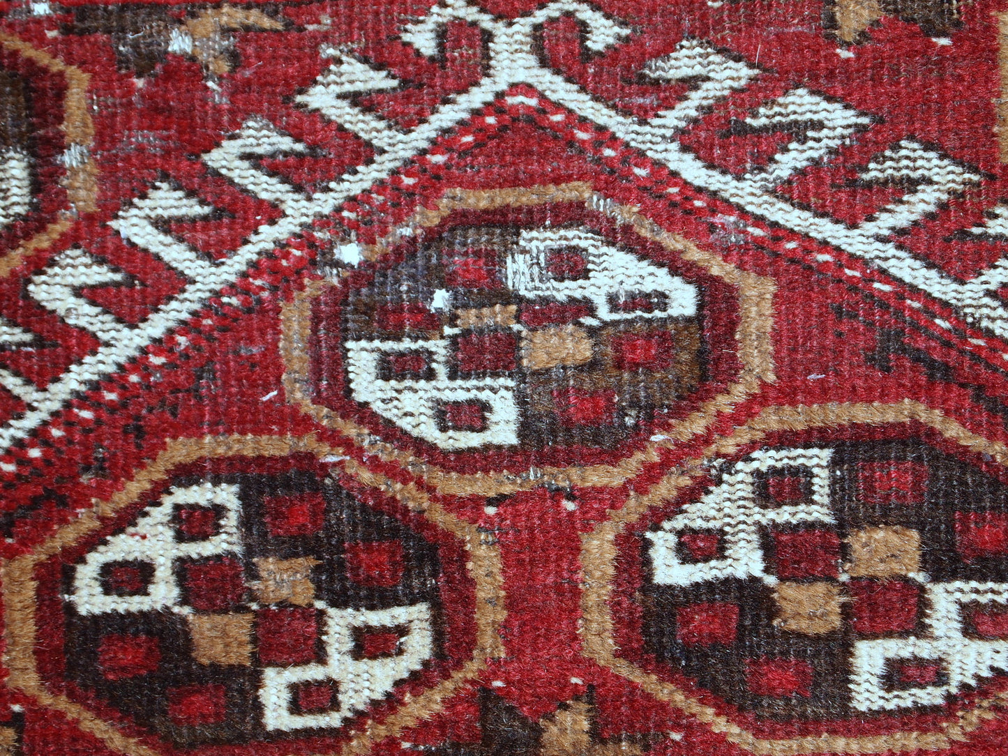 Handmade antique prayer Afghan Adraskand rug 2,7' x 3,7' (82cm x 115cm)1920 - 1C346